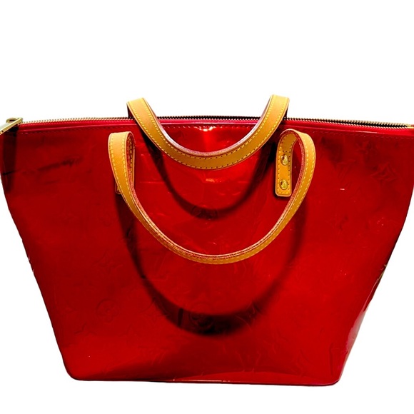 Louis Vuitton Monogram Vernis Bellevue PM (RED) Bag W / COA - Picture 5 of 16